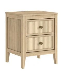 Bedside Table 2 Drawer Dresser Modern Nightstand for Bedroom - Foil-laminated Particleboard & MDF