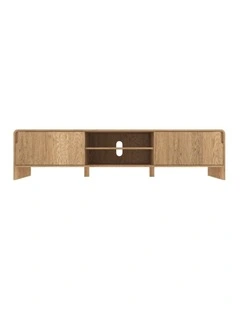 TV Entertainment Unit TV Cabinet L180CM - Foil-laminated Particleboard & MDF / oak