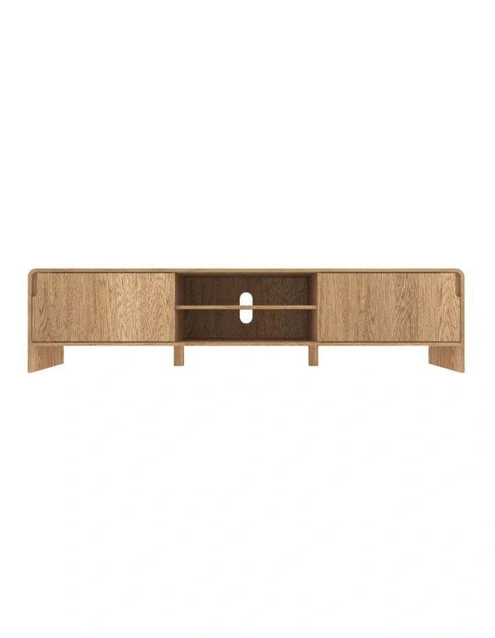 TV Entertainment Unit TV Cabinet L180CM - Foil-laminated Particleboard & MDF / oak image 1