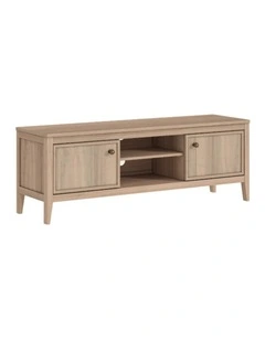 TV Entertainment Unit with 2 Doors Storage TV Cabinet with Open Shelves 140CM