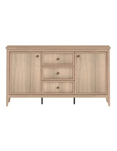 Buffet Sideboard Cabinet 150cm Cupboard - Foil-laminated Particleboard & MDF / oak