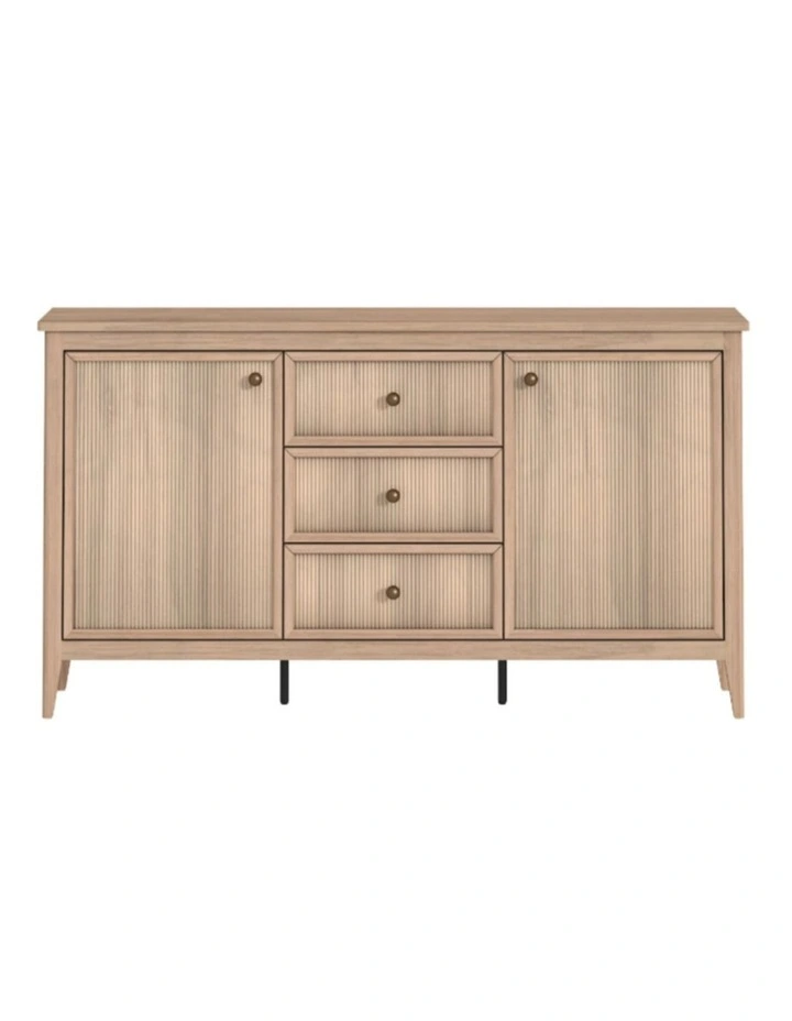 Buffet Sideboard Cabinet 150cm Cupboard - Foil-laminated Particleboard & MDF / oak image 1