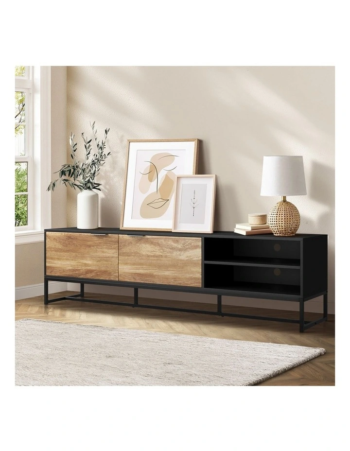 Oikiture TV Cabinet Entertainment Unit Stand Storage Shelves 180cm image 4