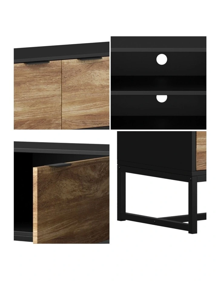 Oikiture TV Cabinet Entertainment Unit Stand Storage Shelves 180cm image 6