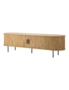 Oikiture TV Cabinet Entertainment Unit Stand 160cm Sliding Doors