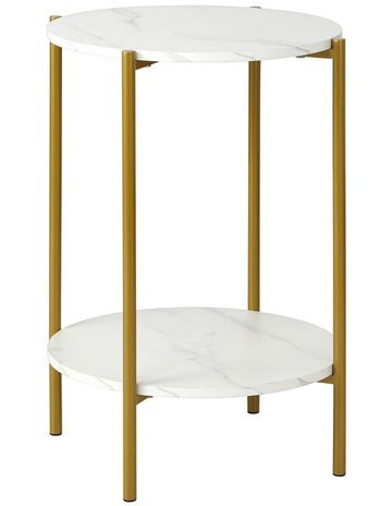 Marble-like Round Gold colour