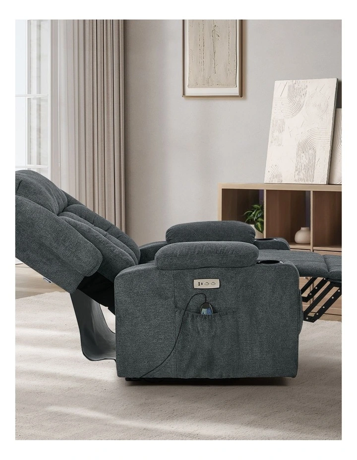 Oikiture Recliner Chair Electric Lift Heated Massage Armchair wtih 2 Charge ports image 5