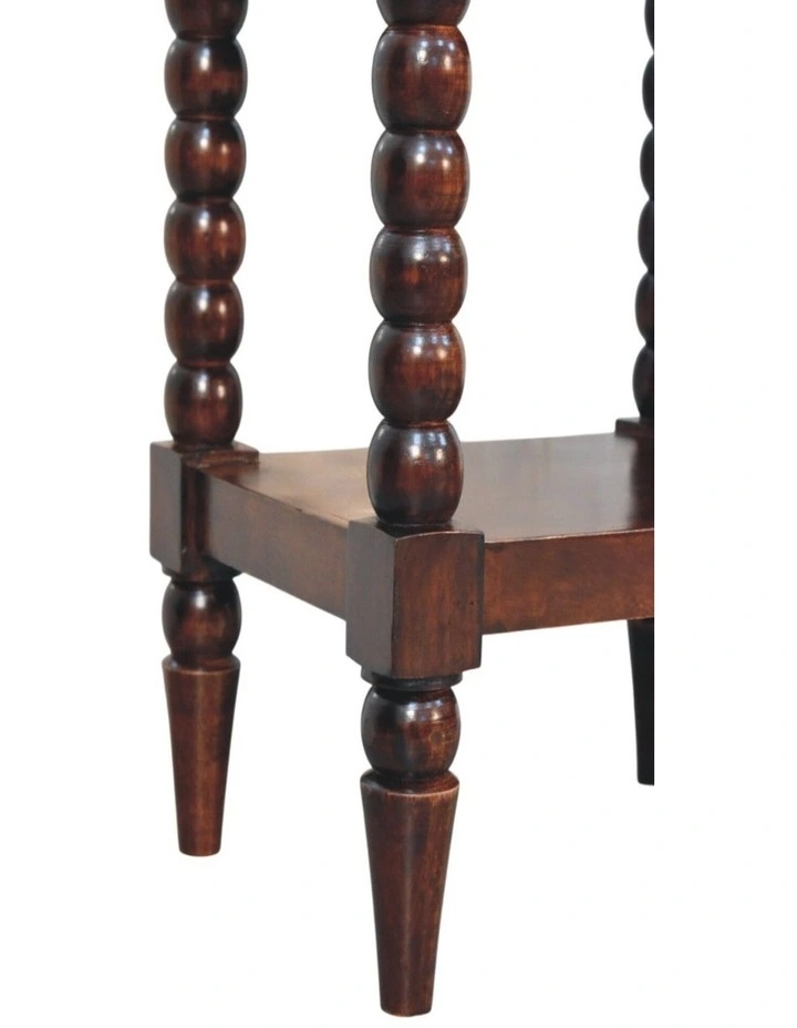 Solid Wood Vienna Nightstand, Drawer And Open Shelf, Dark Brown image 5