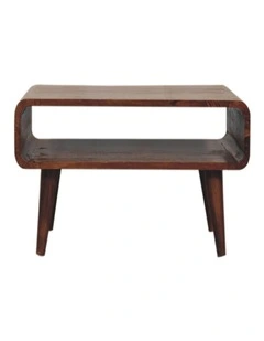 Solid Wood Open Chestnut Media Unit, 1 Open Slot, Brown