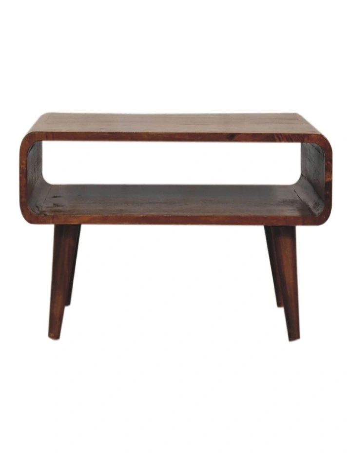 Solid Wood Open Chestnut Media Unit, 1 Open Slot, Brown image 1