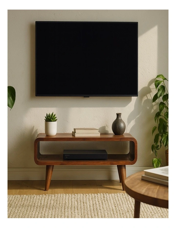 Solid Wood Open Chestnut Media Unit, 1 Open Slot, Brown image 2
