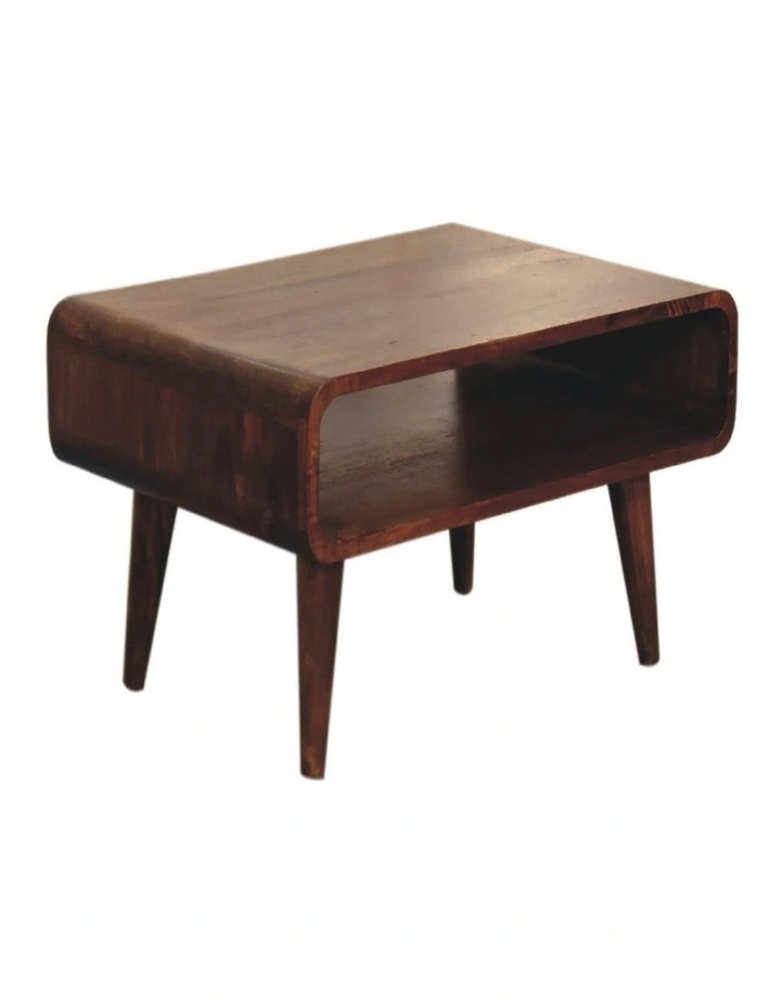 Solid Wood Open Chestnut Media Unit, 1 Open Slot, Brown image 3