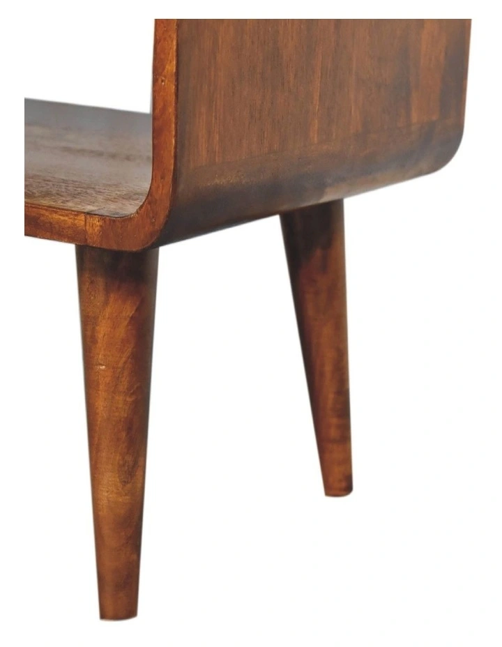 Solid Wood Open Chestnut Media Unit, 1 Open Slot, Brown image 5