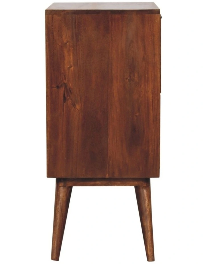 Solid Wood Quad Bedside, 2 Drawers, Dark Brown image 6