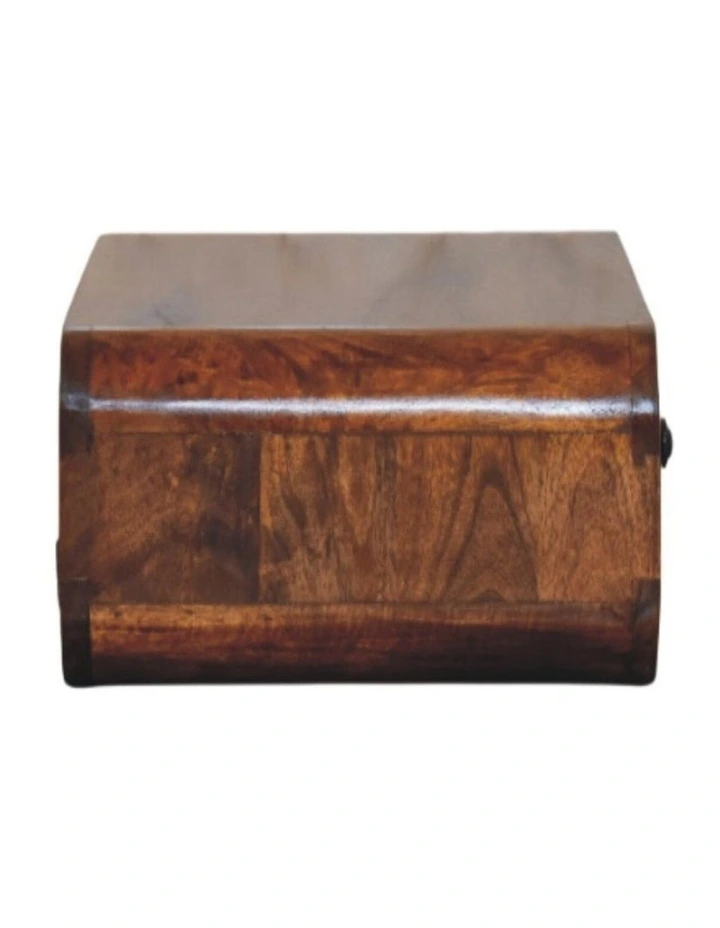Solid Wood Avora Wall-Mounted Honey Caramel 1 Drawer Nightstand, Brown image 6