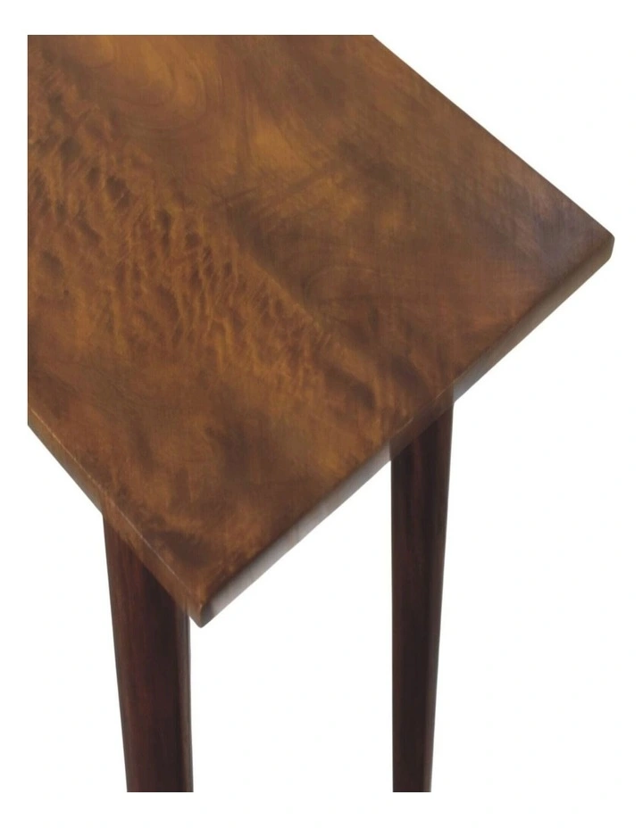 Solid Wood Chestnut Nordic Writing Desk, 1 Drawer, Brown image 4