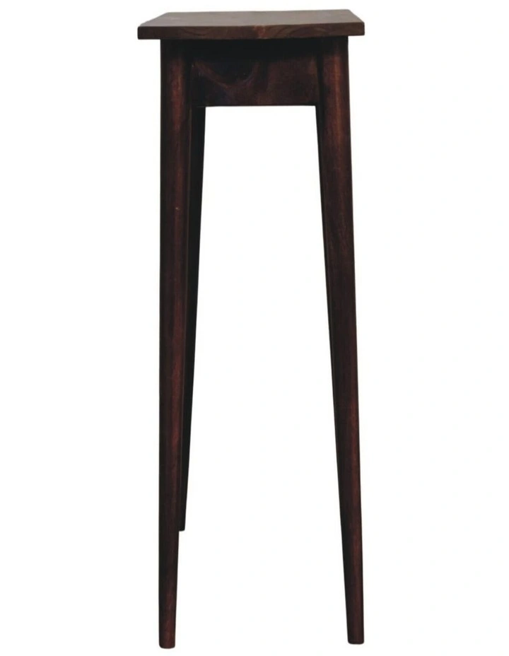 Solid Wood Chestnut Nordic Writing Desk, 1 Drawer, Brown image 6