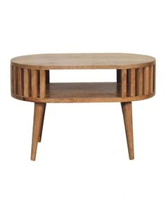 Solid Wood Ariella Coffee Table, 1 Open Slot, Brown