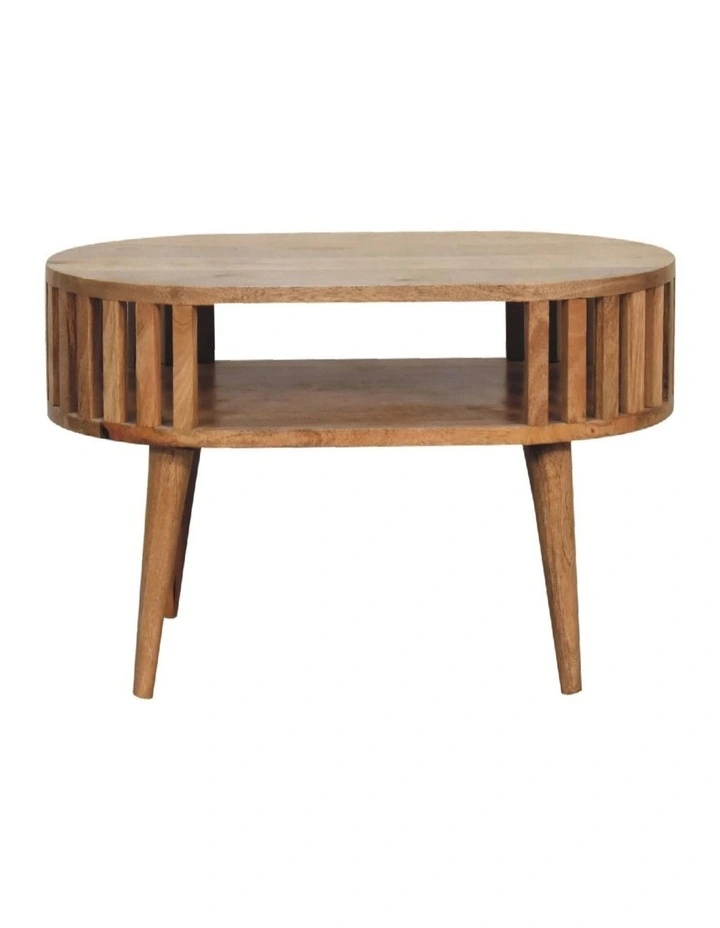 Solid Wood Ariella Coffee Table, 1 Open Slot, Brown image 1
