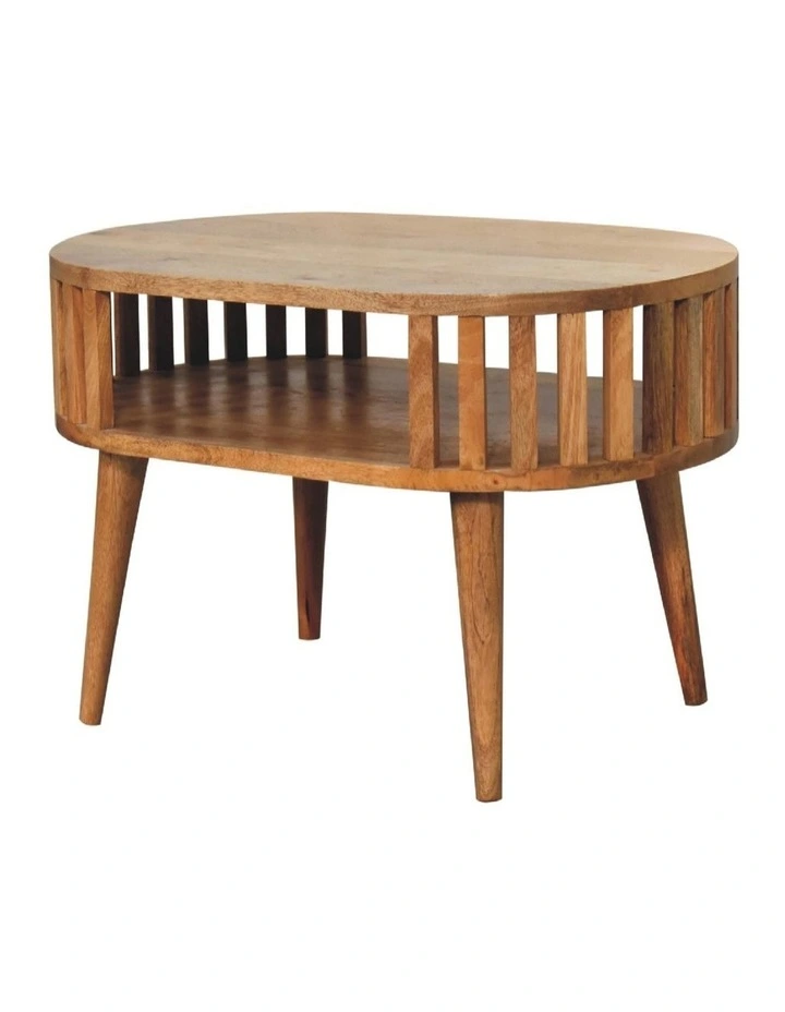 Solid Wood Ariella Coffee Table, 1 Open Slot, Brown image 3