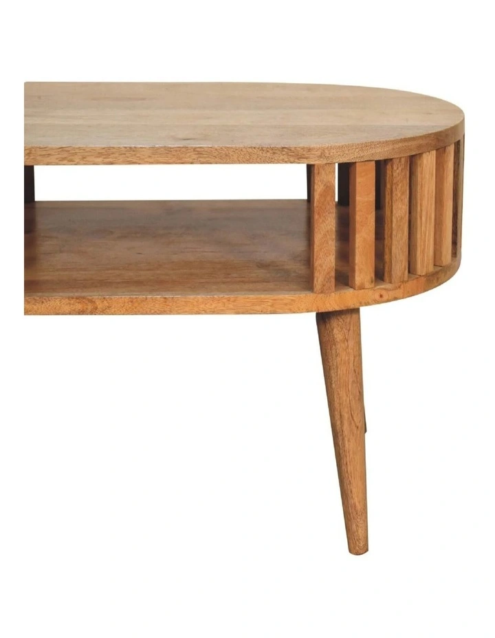 Solid Wood Ariella Coffee Table, 1 Open Slot, Brown image 4