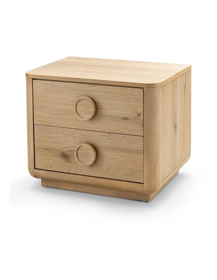 Taron 2 Drawer Bedside Table in Natural Ash image 4