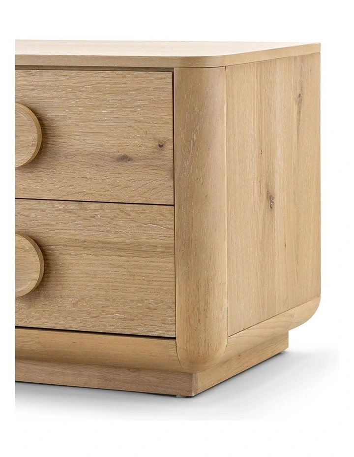 Taron 2 Drawer Bedside Table in Natural Ash image 5
