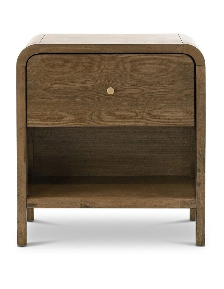 Riley 1 Drawer Bedside Table in Walnut Ash image 2