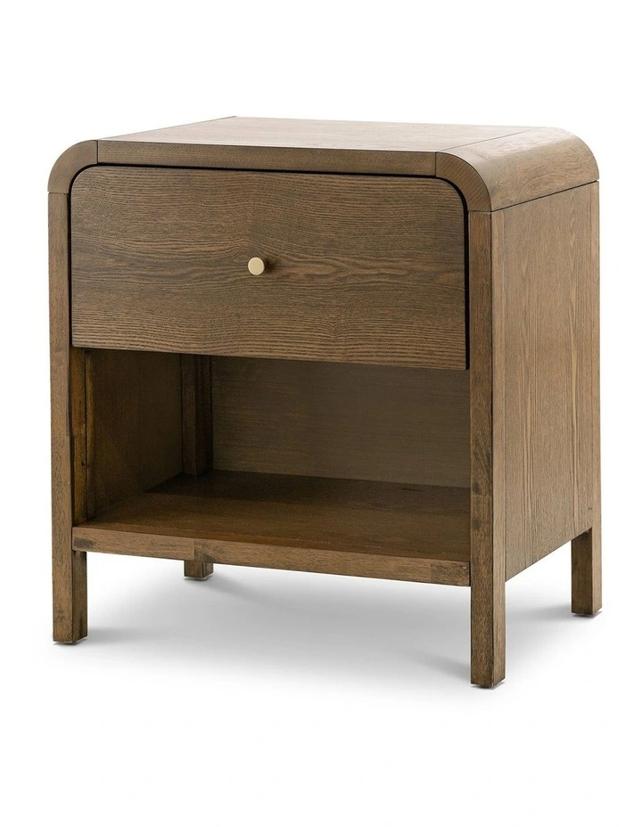 Riley 1 Drawer Bedside Table in Walnut Ash image 4