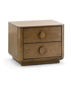Taron 2 Drawer Bedside Table in Walnut Ash