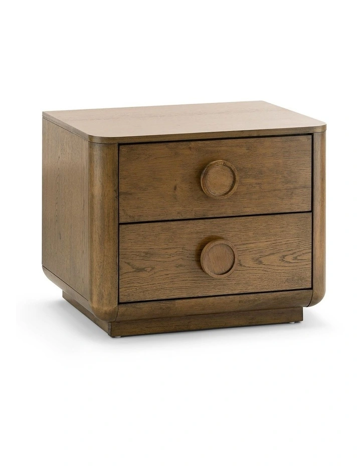 Taron 2 Drawer Bedside Table in Walnut Ash image 1
