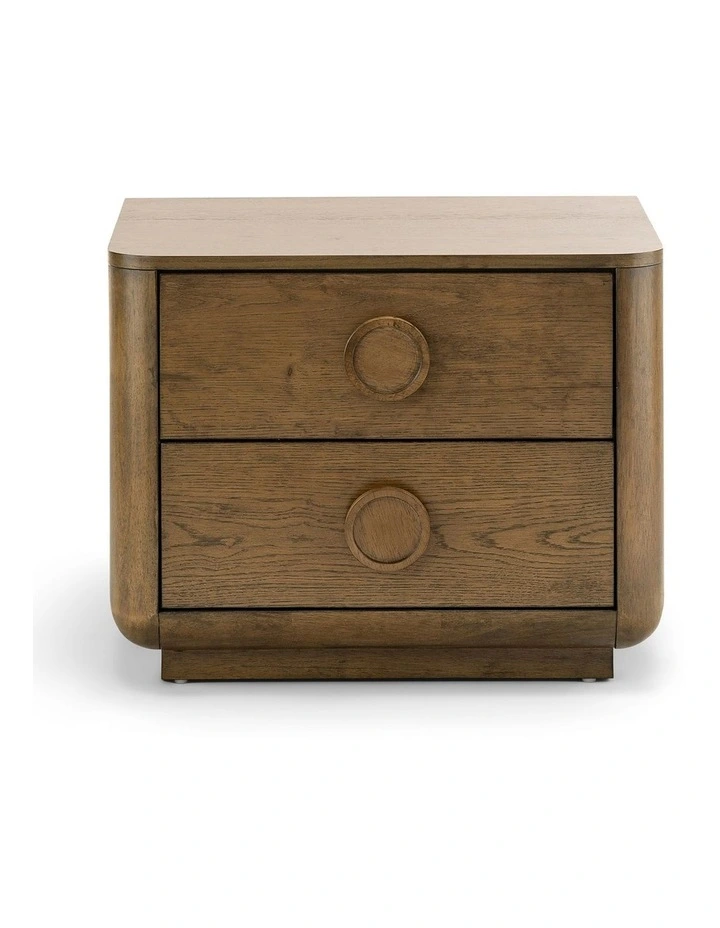 Taron 2 Drawer Bedside Table in Walnut Ash image 2