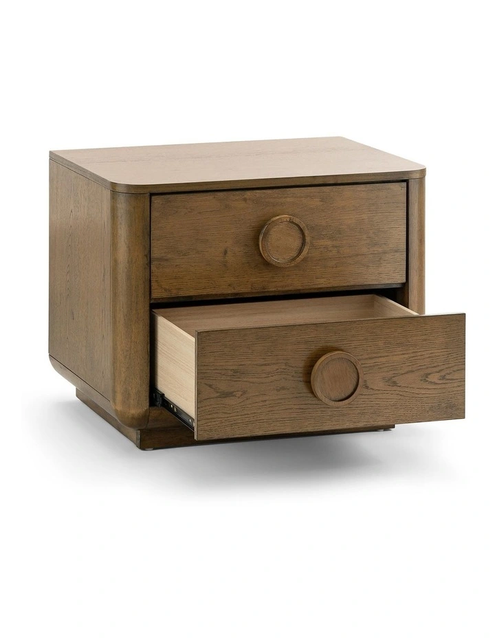 Taron 2 Drawer Bedside Table in Walnut Ash image 3