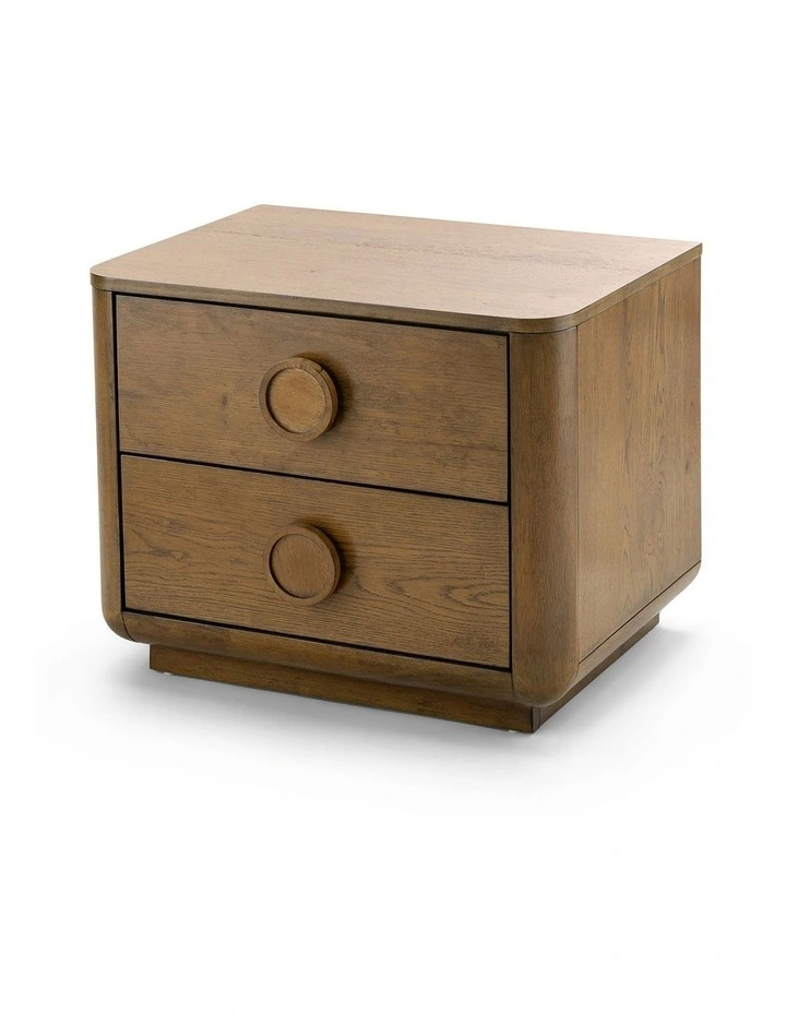 Taron 2 Drawer Bedside Table in Walnut Ash image 4