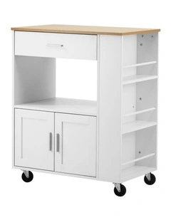 Oikiture Kitchen Island Trolley Rolling Serving Cart