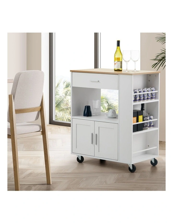 Oikiture Kitchen Island Trolley Rolling Serving Cart image 4