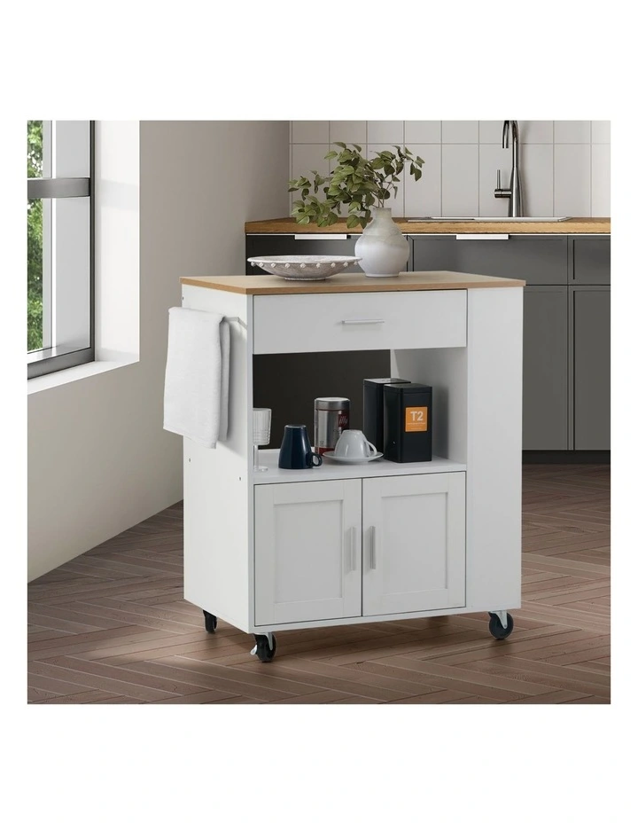 Oikiture Kitchen Island Trolley Rolling Serving Cart image 5