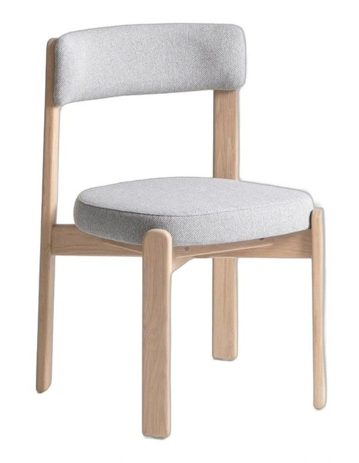 Oscar Upholstered Natural Oak Dining Chair Set image 1