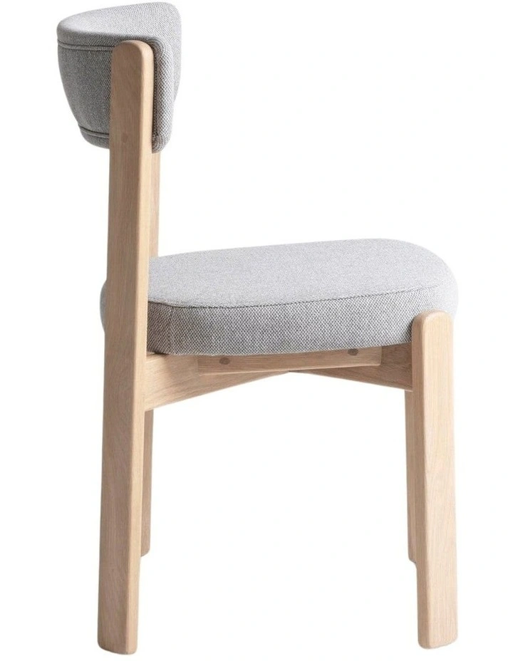 Oscar Upholstered Natural Oak Dining Chair Set image 2
