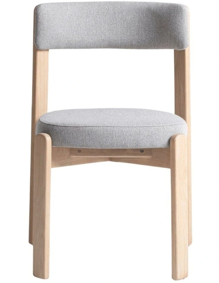 Oscar Upholstered Natural Oak Dining Chair Set image 3