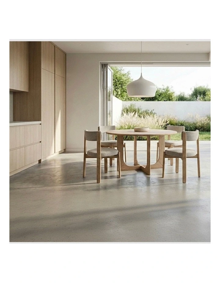 Oscar Upholstered Natural Oak Dining Chair Set image 7