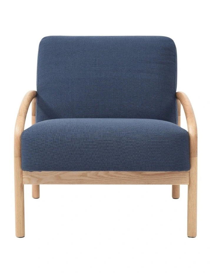 Luna Upholstered Armchair Navy image 2