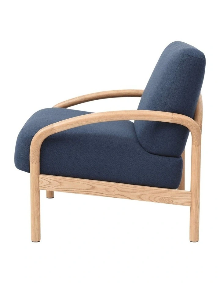 Luna Upholstered Armchair Navy image 4