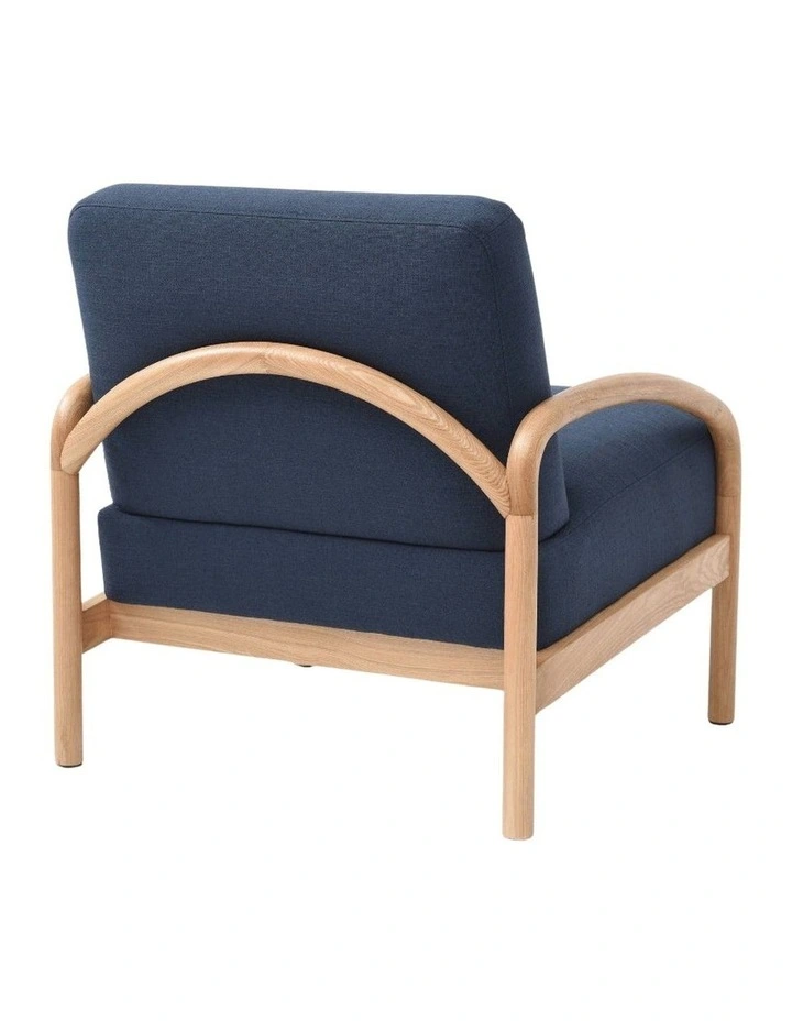 Luna Upholstered Armchair Navy image 5