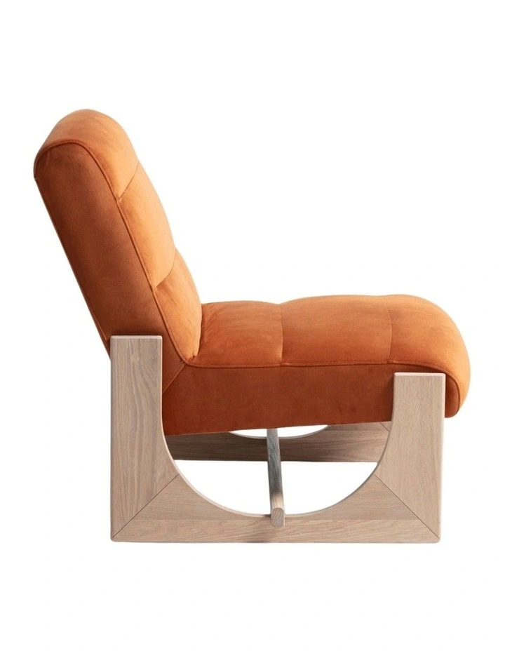 Oscar Lounge Chair Brunswick Rust & Oak image 2