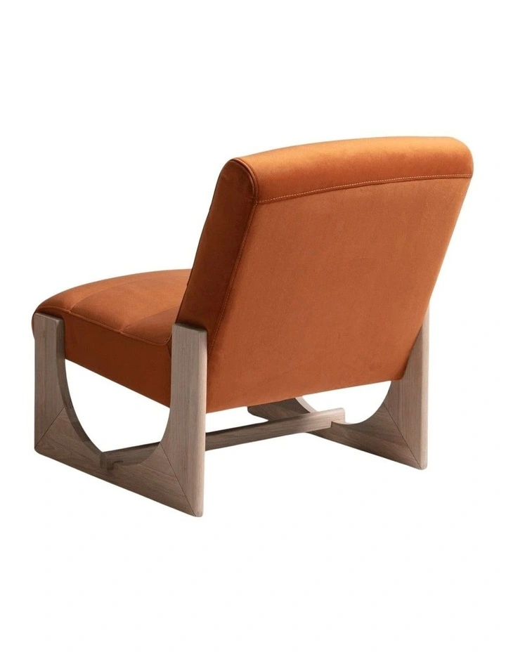 Oscar Lounge Chair Brunswick Rust & Oak image 4