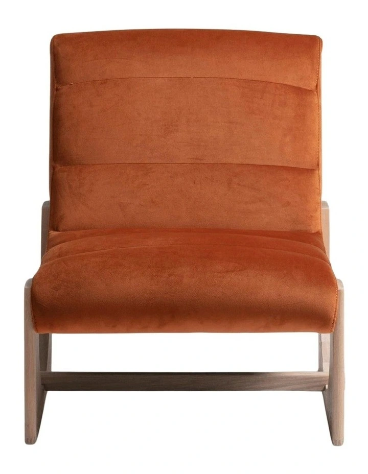Oscar Lounge Chair Brunswick Rust & Oak image 5