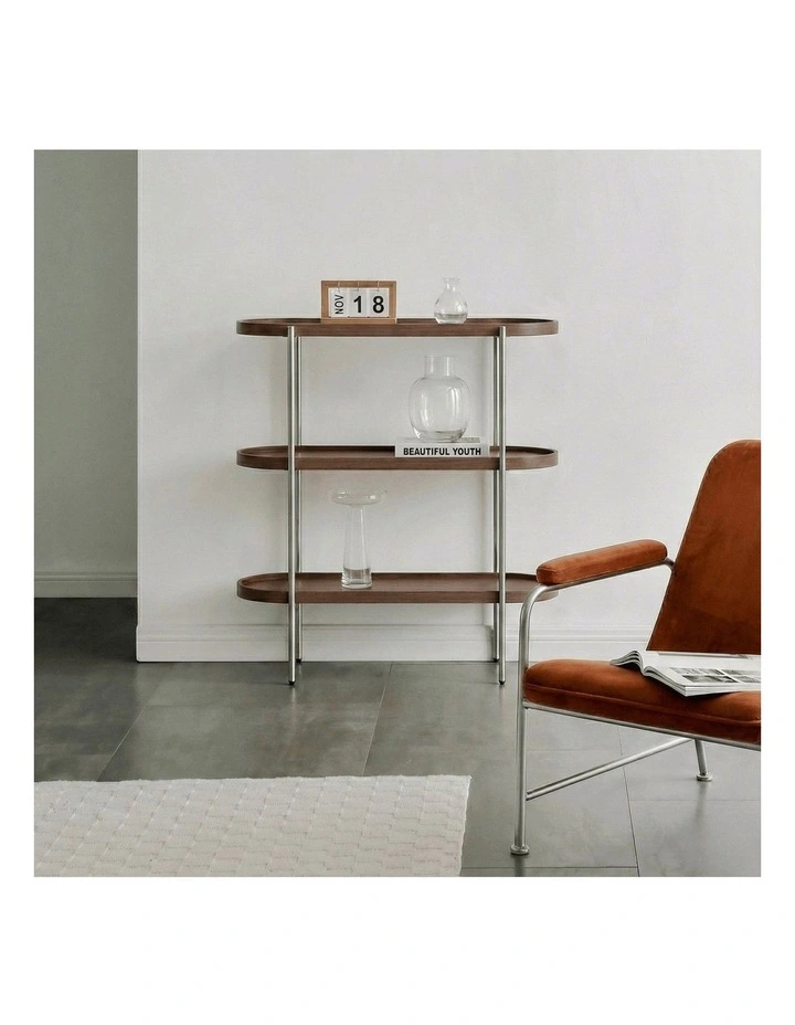 Milo Lounge Chair Brushed Steel Rust image 6