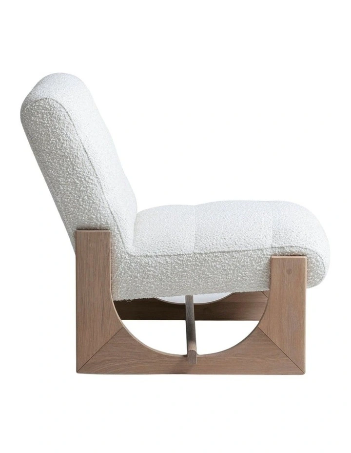 Oscar Lounge Chair Boucle Natural & Oak image 3