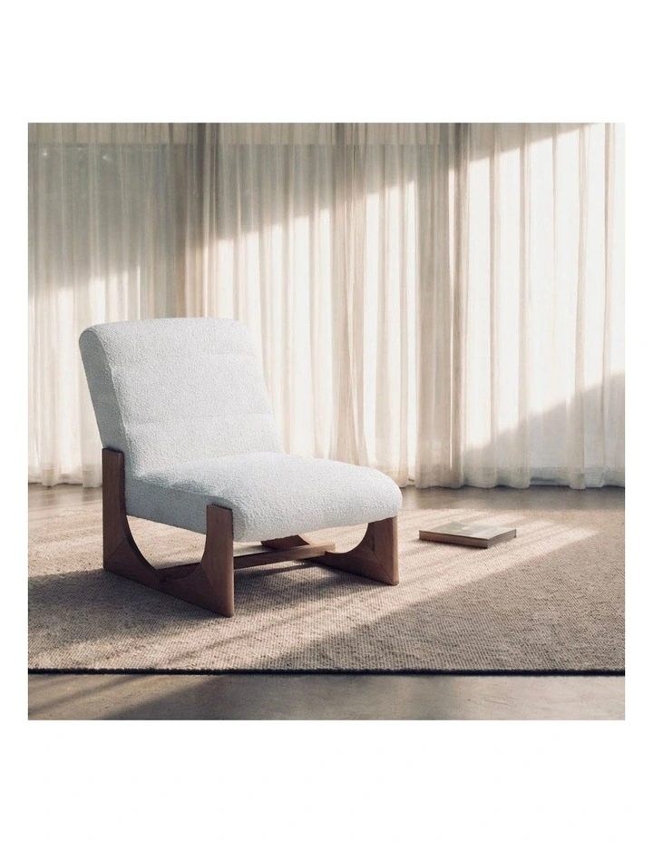 Oscar Lounge Chair Boucle Natural & Oak image 5